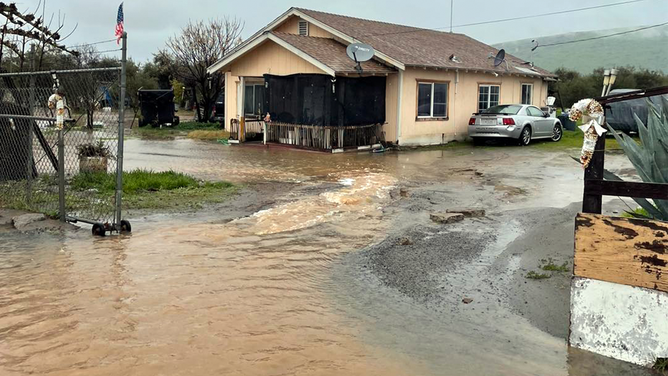 Flooding in Tulare County, California.