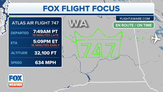 Boeing 747 Final Delivery Flight Path