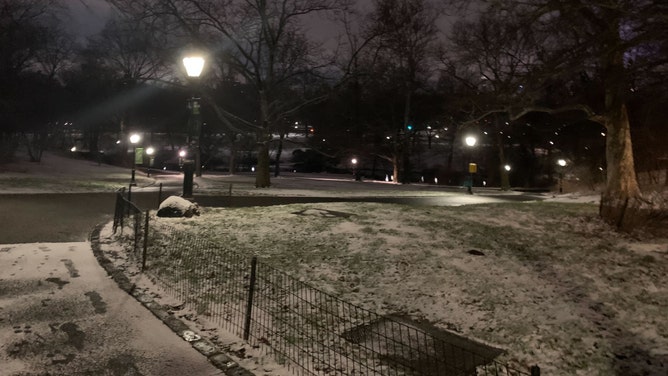 Central Park snow on Wednesday, Feb. 1, 2023.