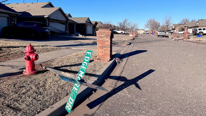 Tornado damage in Norman, Oklahoma, on Feb. 27, 2023.