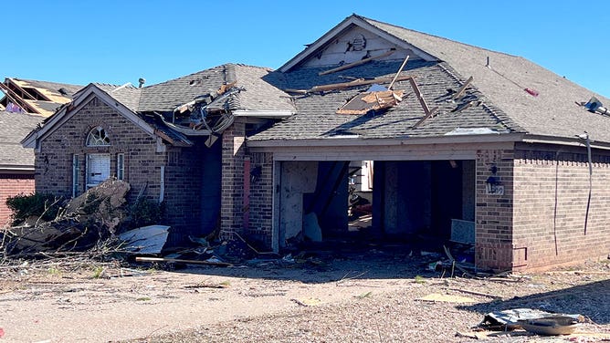 Tornado damage in Norman, Oklahoma, on Feb. 27, 2023.