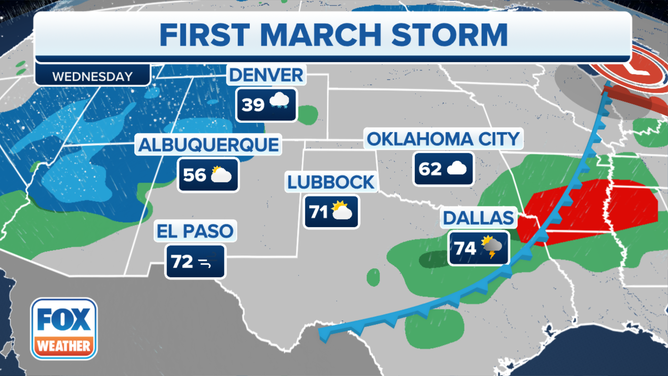 A look at the forecast on March 1, 2023.