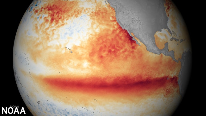 Satellite image of an El Nino