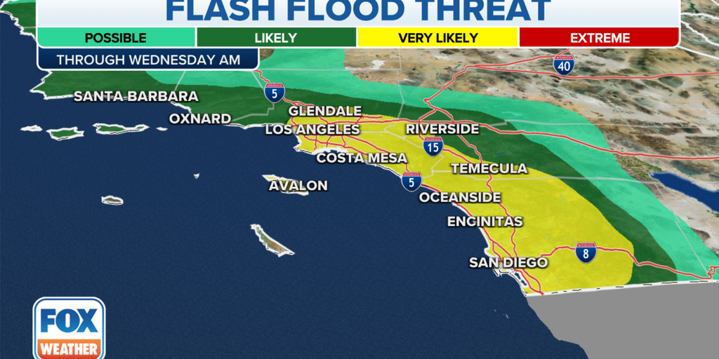 The Daily Weather Update from FOX Weather: Flooding rain, heavy Sierra ...