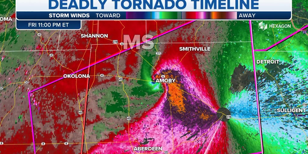 The deadly Mississippi tornado tells an ominous story as it was tracked on Doppler radar
