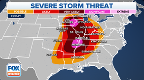 Intense, widespread severe weather outbreak with strong tornadoes could impact 20 states in central US Friday