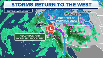 Another one-two punch in store for water-logged California