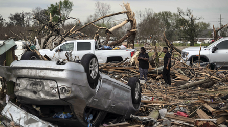 Over 20 dead after Mississippi tornadoes level towns while carving 100-mile path of destruction across South