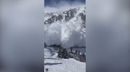 Tense video shows massive avalanche sliding down Utah mountain, enveloping skiers in snow cloud