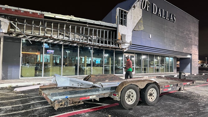 Damage to Irving, Texas Auto Dealership