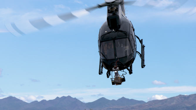 NASA tests the Lander Vision System (attached to helicopter) in Death Valley.