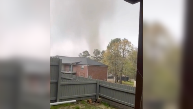 Tornado behind an apartment in Little Rock, Arkansas. March 31, 2023.