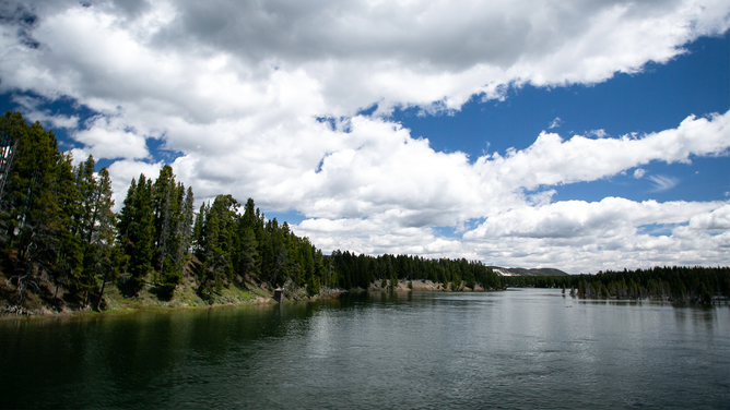 FILE - View of Yellowstone Lake, Yellowstone National Park, US, on June 19, 2020.