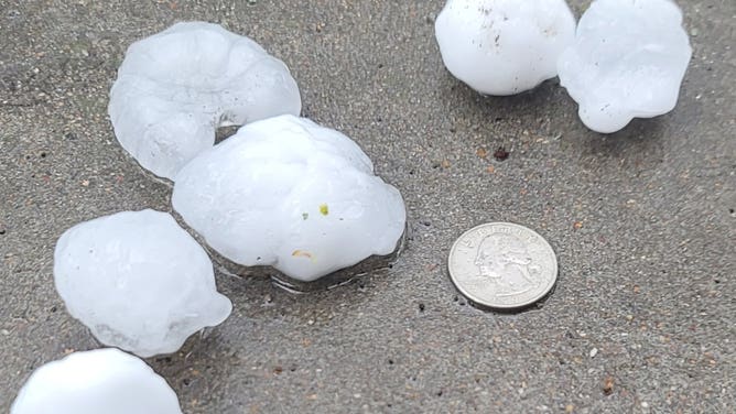 Texas hail from 3/16