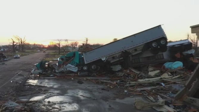 Tornado Damage in Rolling Fork, Mississippi