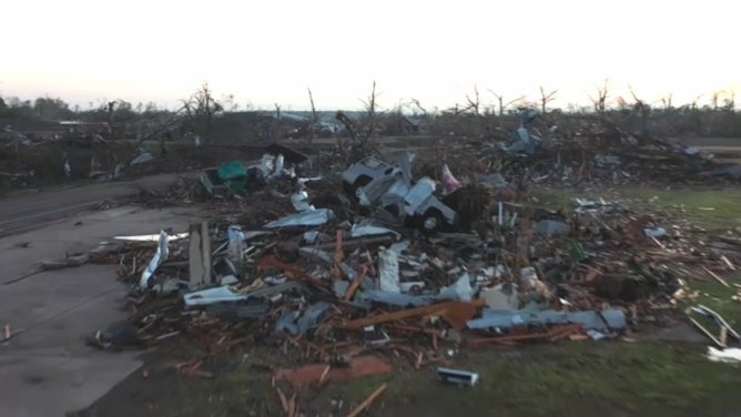 Tornado Damage in Rolling Fork, Mississippi