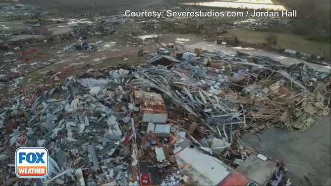 Tornado Damage in Rolling Fork, Mississippi