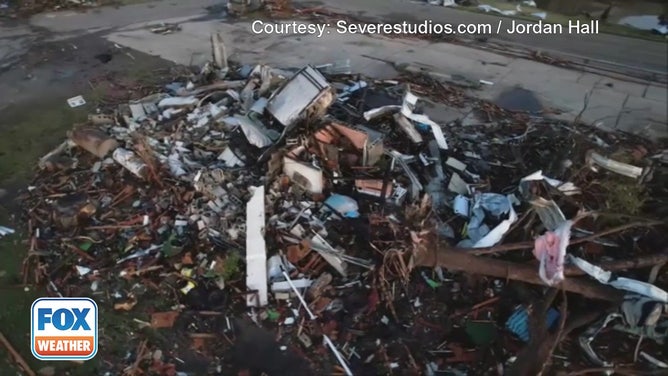 Tornado Damage in Rolling Fork, Mississippi