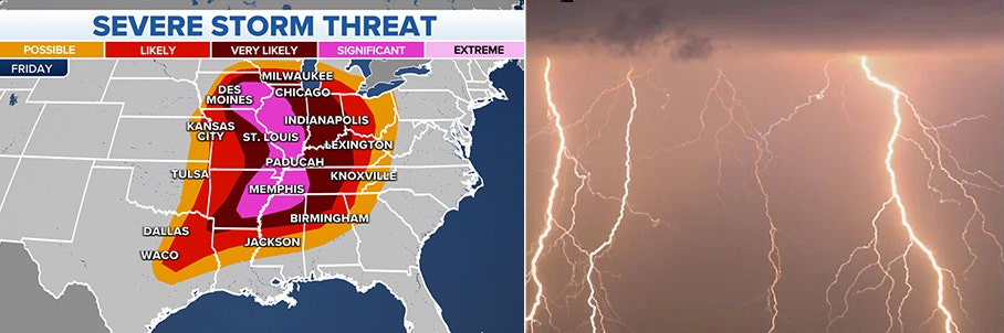Severe weather threat expands to 88 million across Midwest, South with strong tornadoes, destructive winds