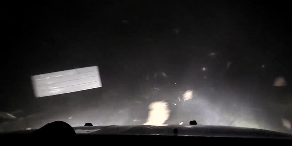 Watch: In-car footage shows Indiana deputy caught in middle of EF-2 tornado