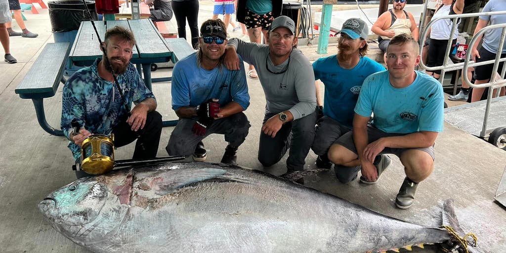 See the giant tuna that broke a rod in half during 2-hour fight with Texas  fishermen