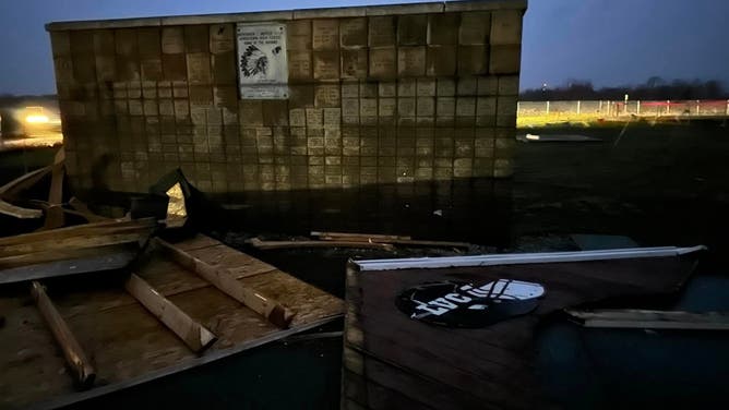 Lewistown High School Tornado Damage