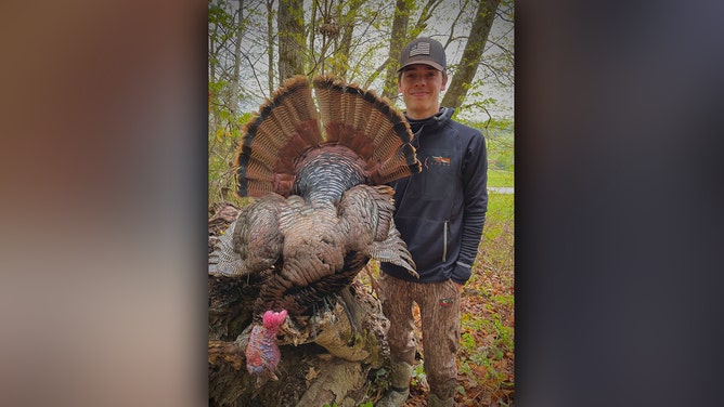Cameron Freshour recently harvested a seven-bearded gobbler in Greene County, Tennessee.