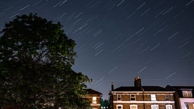 Stars illuminate the sky on a clear night in Forest Hill on April 20, 2020 in London, England. (EDITORS NOTE: Multiple exposures were combined in camera to produce this image.)