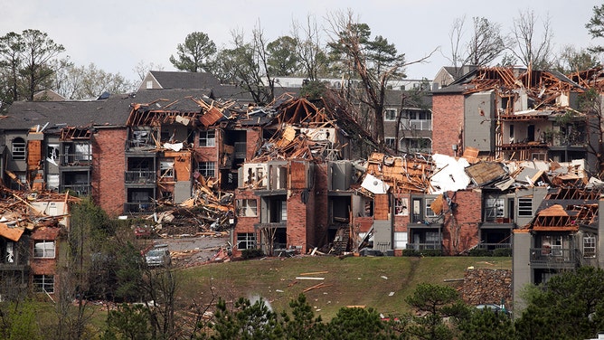Large Tornado Sweeps Through Little Rock, Arkansas