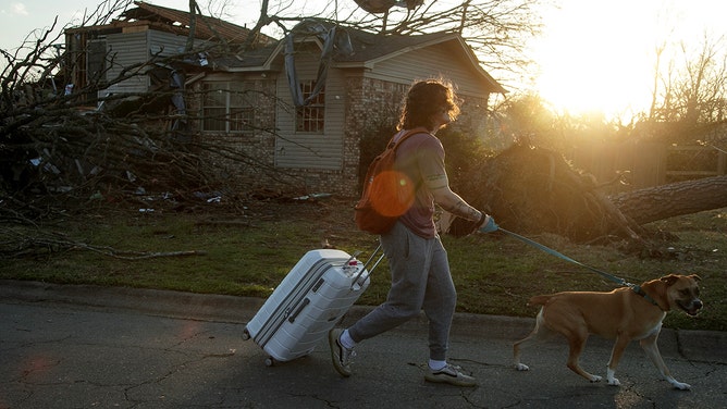 Large Tornado Sweeps Through Little Rock, Arkansas
