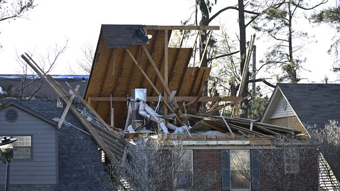 Aftermath of tornadoes in Arkansas