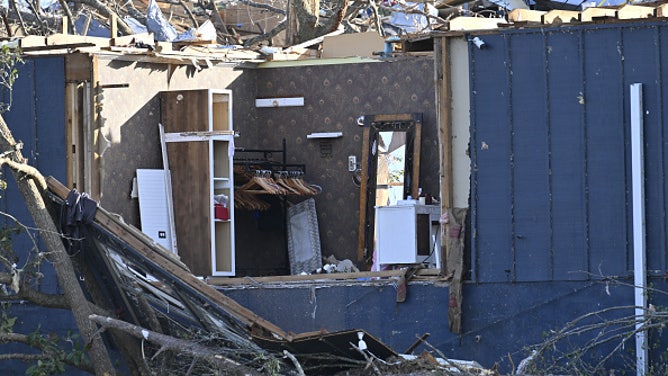 Aftermath of tornadoes in Arkansas
