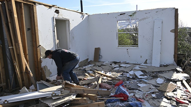 Aftermath of tornadoes in Arkansas