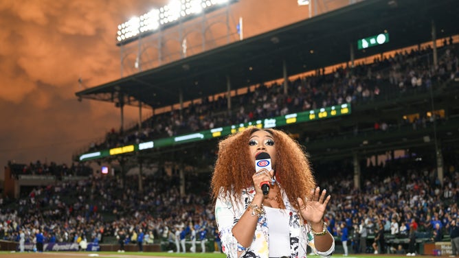 Holy Cow! See Chicago's Wrigley Field skies erupt in color as storm clouds  greet Cubs-Dodgers game