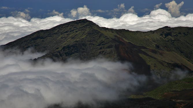 The rocky summit of Mt. Haleakala on Maui.