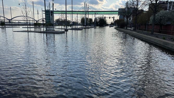 Flooding in Davenport, Iowa.