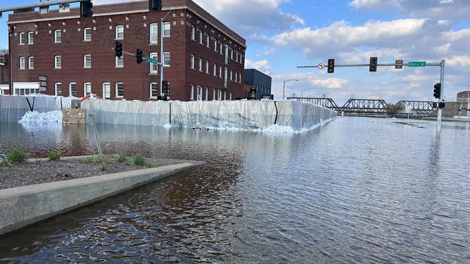Flooding in Davenport, Iowa.
