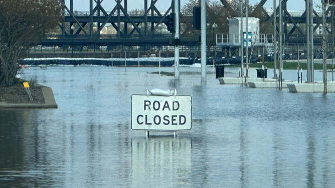 Flooding in Davenport, Iowa.