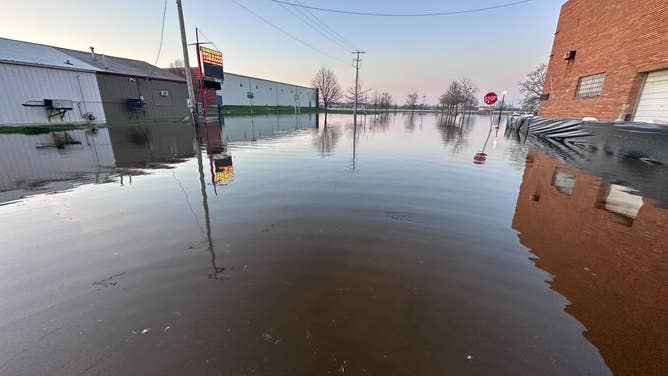 Flooding in Davenport, Iowa.