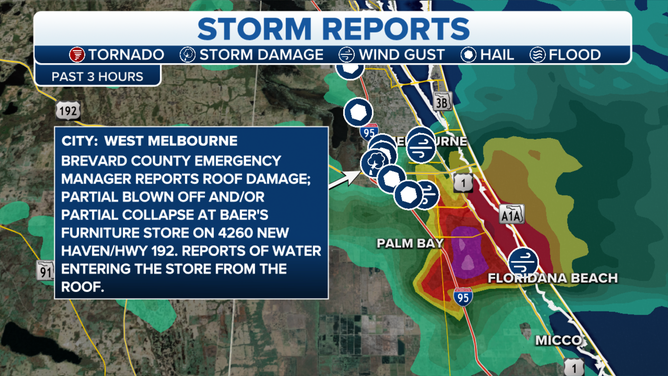 Hail reports in Central Florida