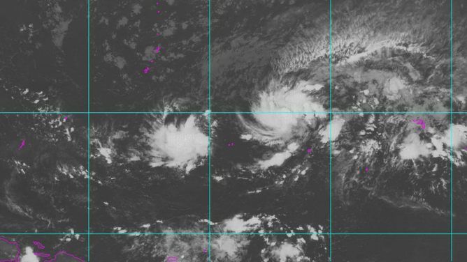 Visible satellite imagery of Tropical Storm Sanvu