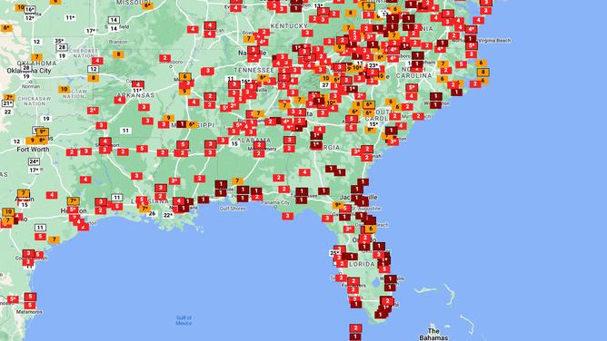 Southeast Warm Winter Map
