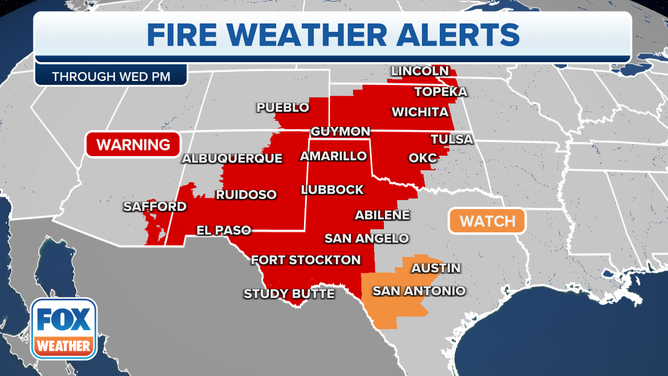 Fire Weather Alerts. April 4, 2023.