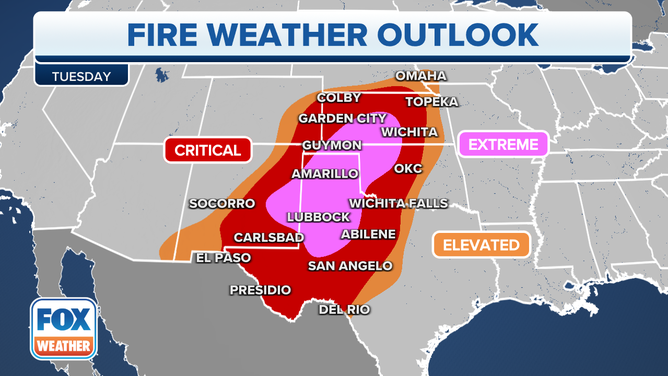 Fire Weather Outlook for April 4, 2023.
