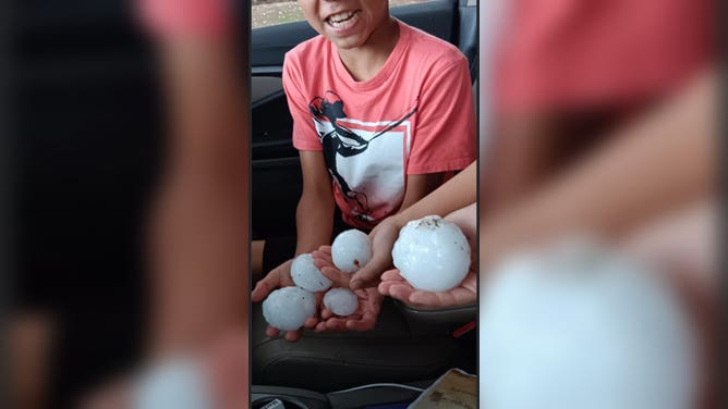 Hail in Chickasha