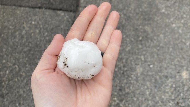 Hail in Aurora, Illinois