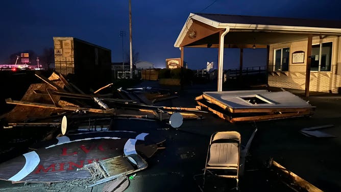 Lewistown High School Tornado Damage