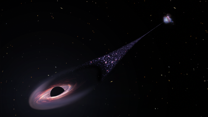 Artists rendition of runaway black hole