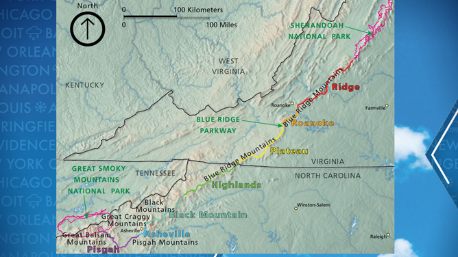 Blue Ridge Parkway Map 