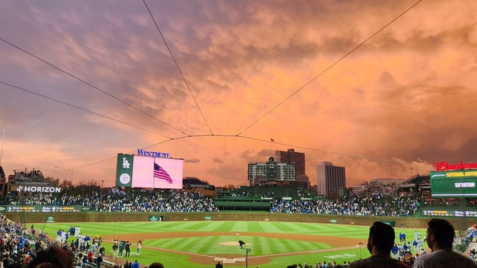 Chicago Cubs on X: Wrigley Field baseball skies hit different 😍   / X